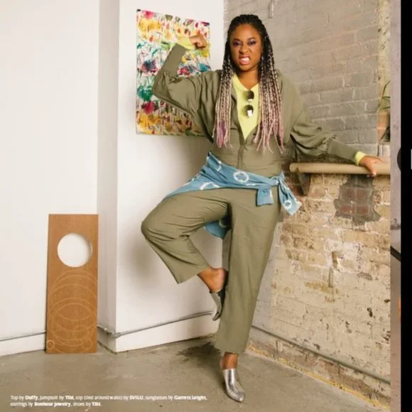 Tibi NWT Washed Viscose Utility Hoodie Jumpsuit in Moss Green LG - Picture 9 of 16